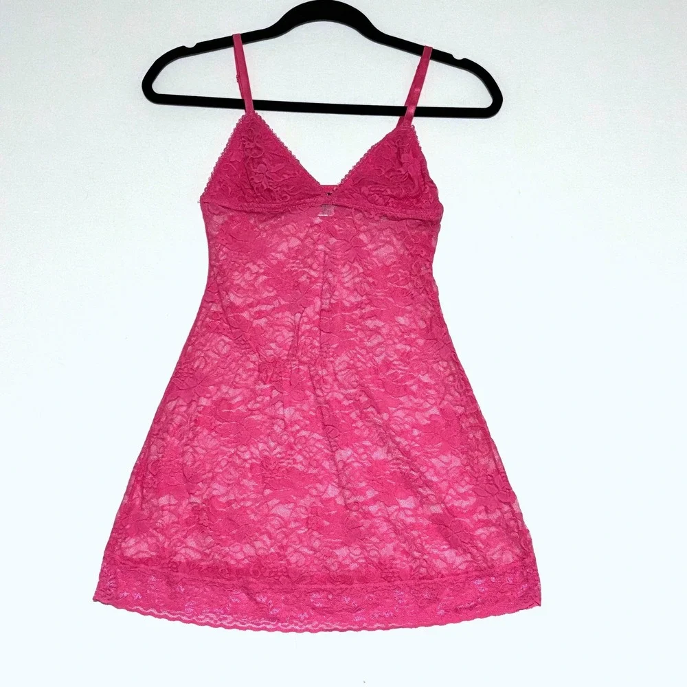 Rampage Woman Pink‎ Lace Babydoll Nightie Slip Dress Small Vintage Y2K
